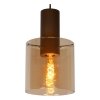 Lampa wisząca miedziana szklane bursztynowe klosze TOLEDO 74405/13/62 Lucide